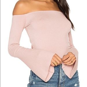 Pink Ash off shoulder knit top. Never worn.